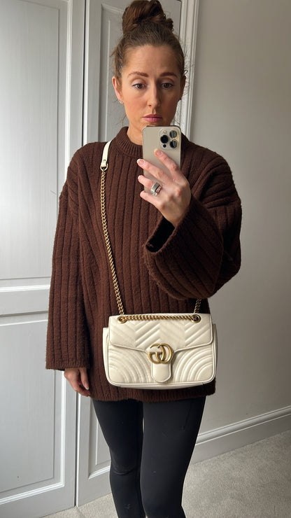Gucci GG White Marmont Small Shoulder Bag (RRP £1890)
