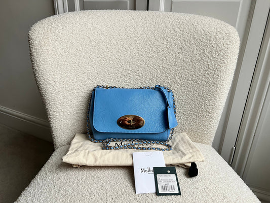 Mulberry Cornflower Blue Regular Lily with Gold Hardware (RRP £995)
