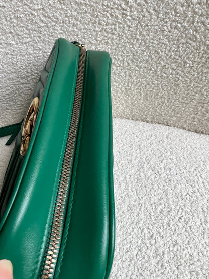 Gucci GG Green Marmont Small Shoulder Bag (RRP £1440)