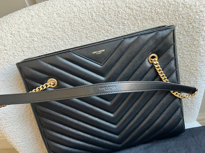 Yves Saint Laurent (YSL) Black Tribeca Shopper Tote