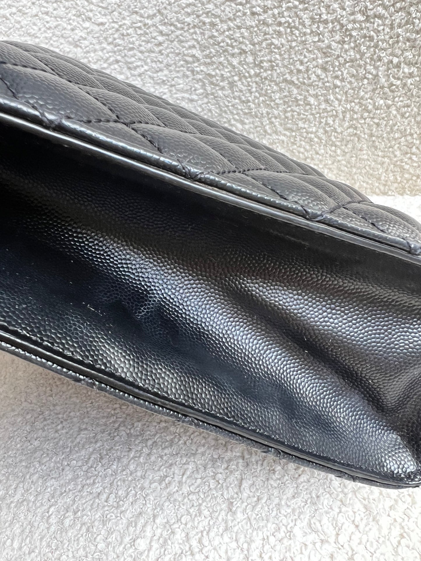 Yves Saint Laurent (YSL) Large Black on Black Envelope Bag (RRP £2,400)