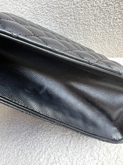 Yves Saint Laurent (YSL) Large Black on Black Envelope Bag (RRP £2,400)