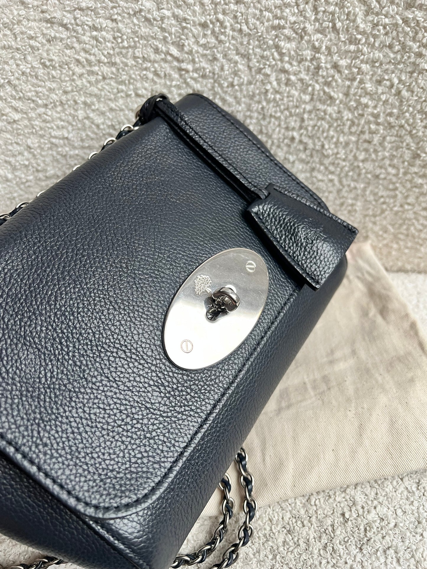 Mulberry Midnight Regular Lily with Silver Hardware (RRP £1095)
