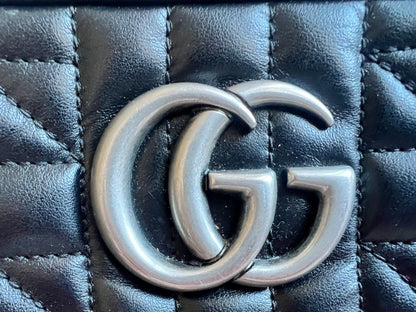 Gucci Aria GG Black Marmont Small Shoulder Bag (RRP £1440)