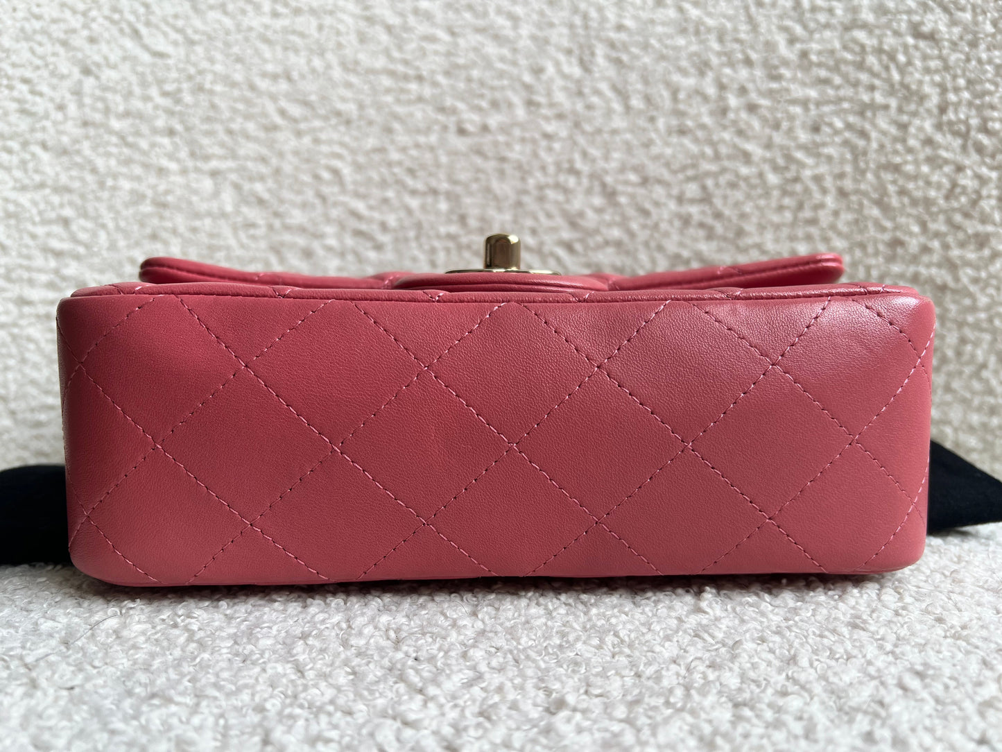 Chanel Mini Rectangular Classic Flap Valentines Day Edition in Pink Lambskin