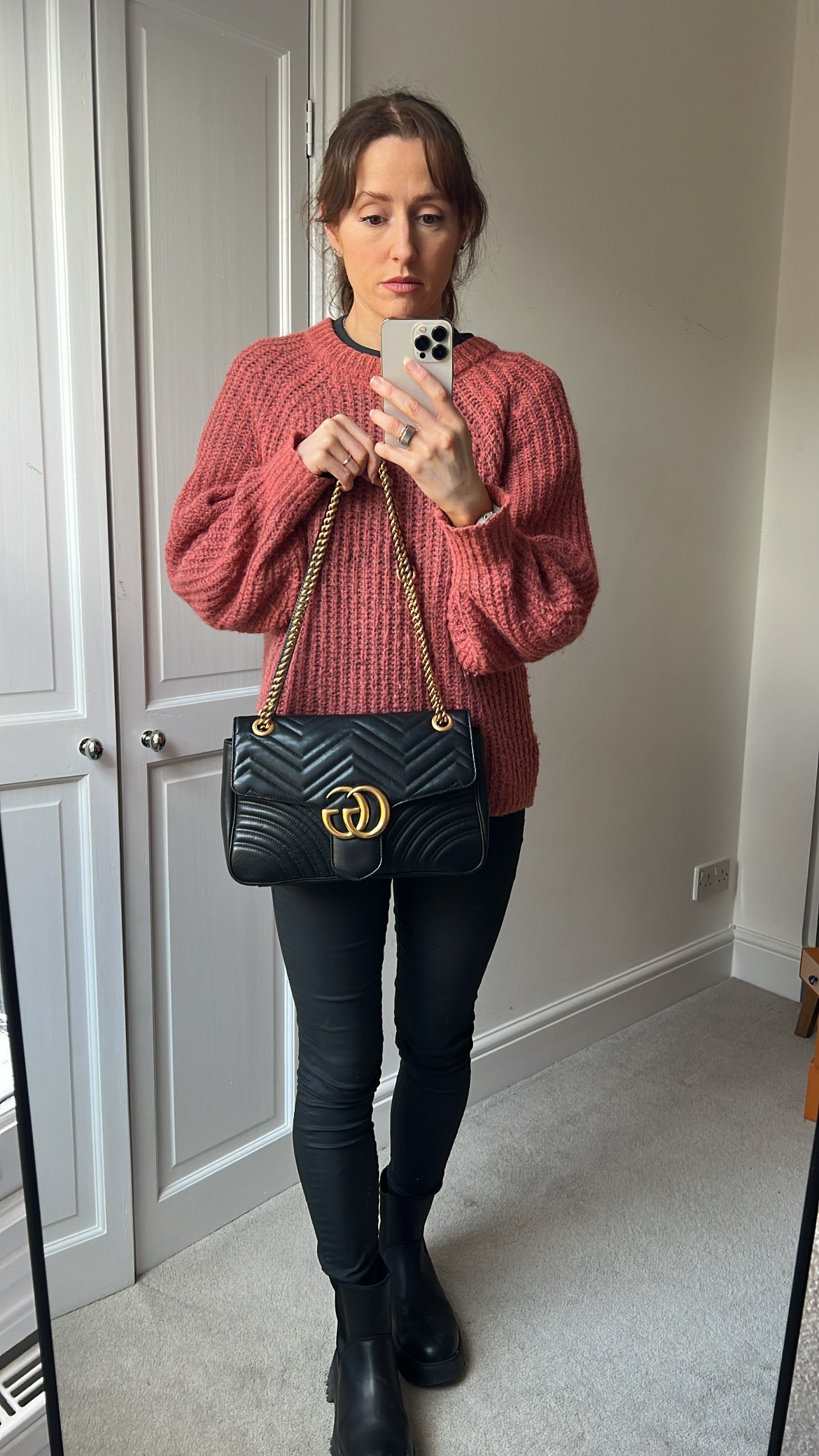 Gucci GG Black Marmont Medium Shoulder Bag (RRP £2,340)