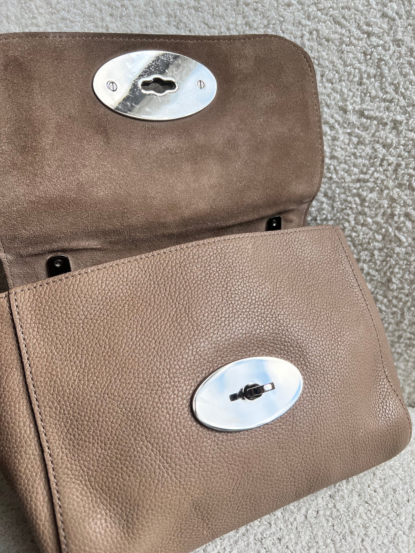 Mulberry Mushroom Grey Regular Lily with Silver Hardware (RRP £995)