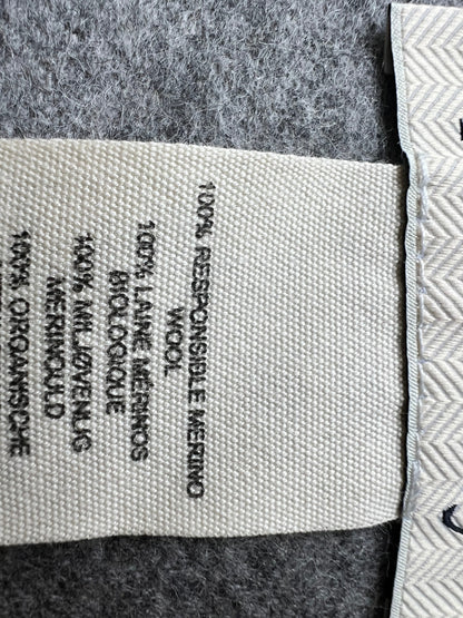Mulberry Solid Grey Merino Wool Scarf (RRP £135)