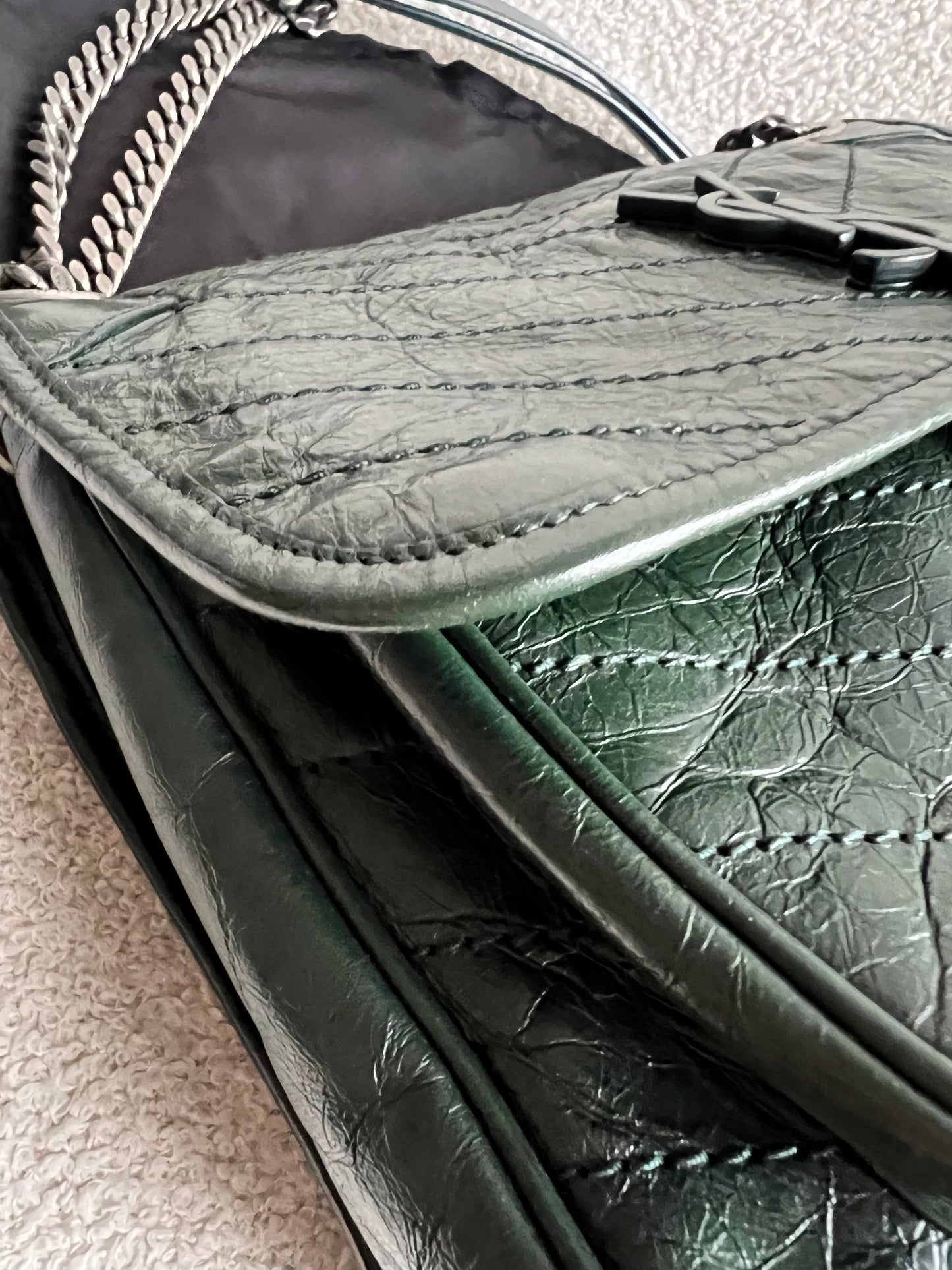 Yves Saint Laurent (YSL) Green Medium Niki Chain Bag (RRP £2430)