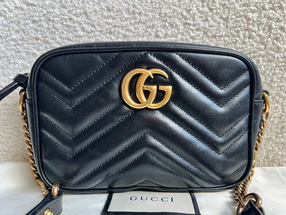 Gucci GG Black Marmont Mini Shoulder Bag (RRP £1,360)