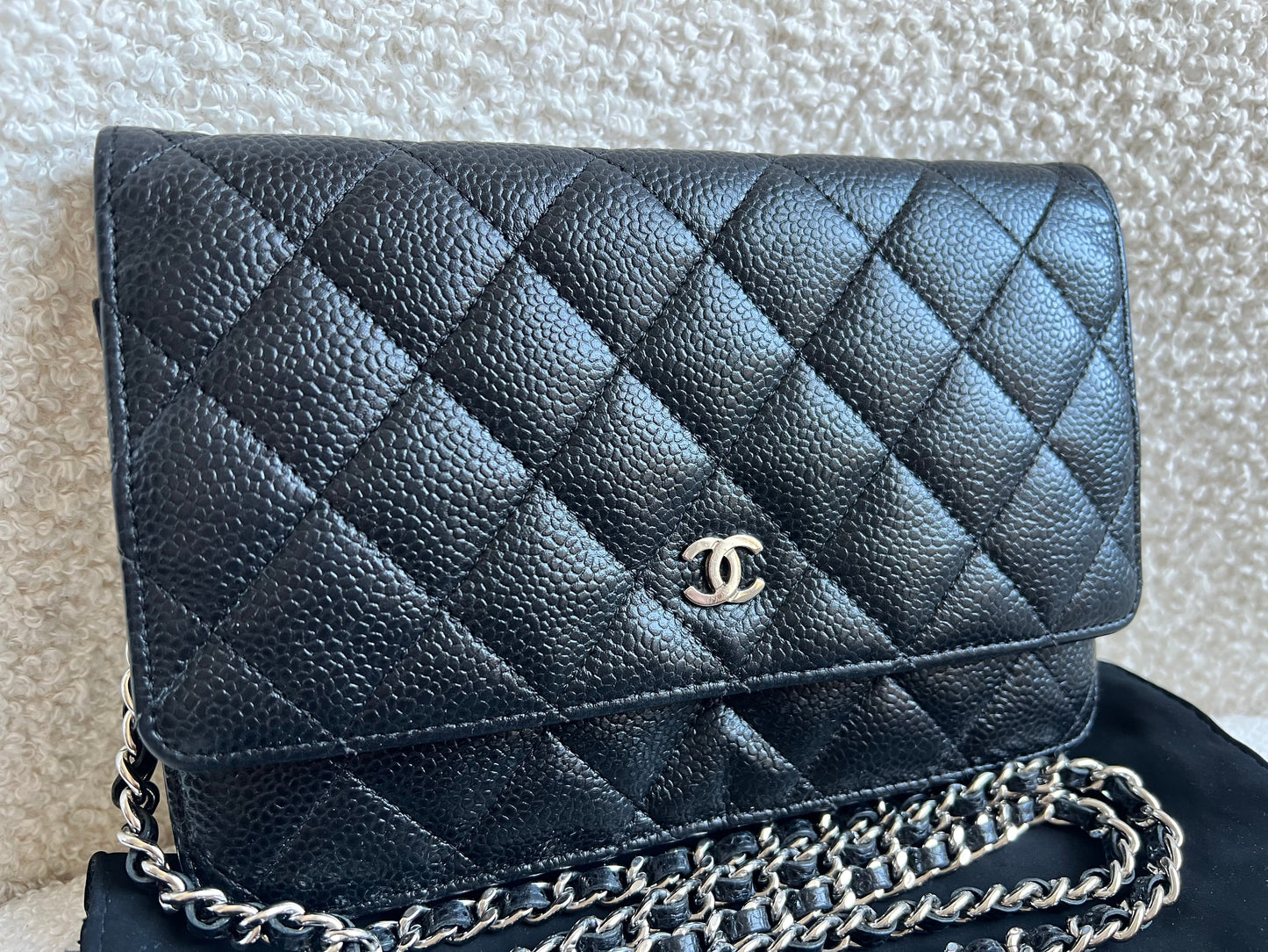 Chanel Wallet on Chain in Black Caviar Silver Hardware (RRP £2,930)