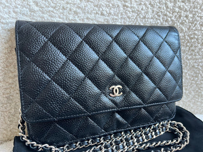 Chanel Wallet on Chain in Black Caviar Silver Hardware (RRP £2,930)