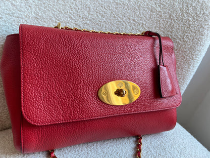 Mulberry Lipstick Red Medium Lily with Gold Hardware (RRP £1095)