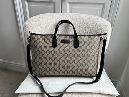 Gucci GG Supreme Coated Canvas Convertible Zip Tote