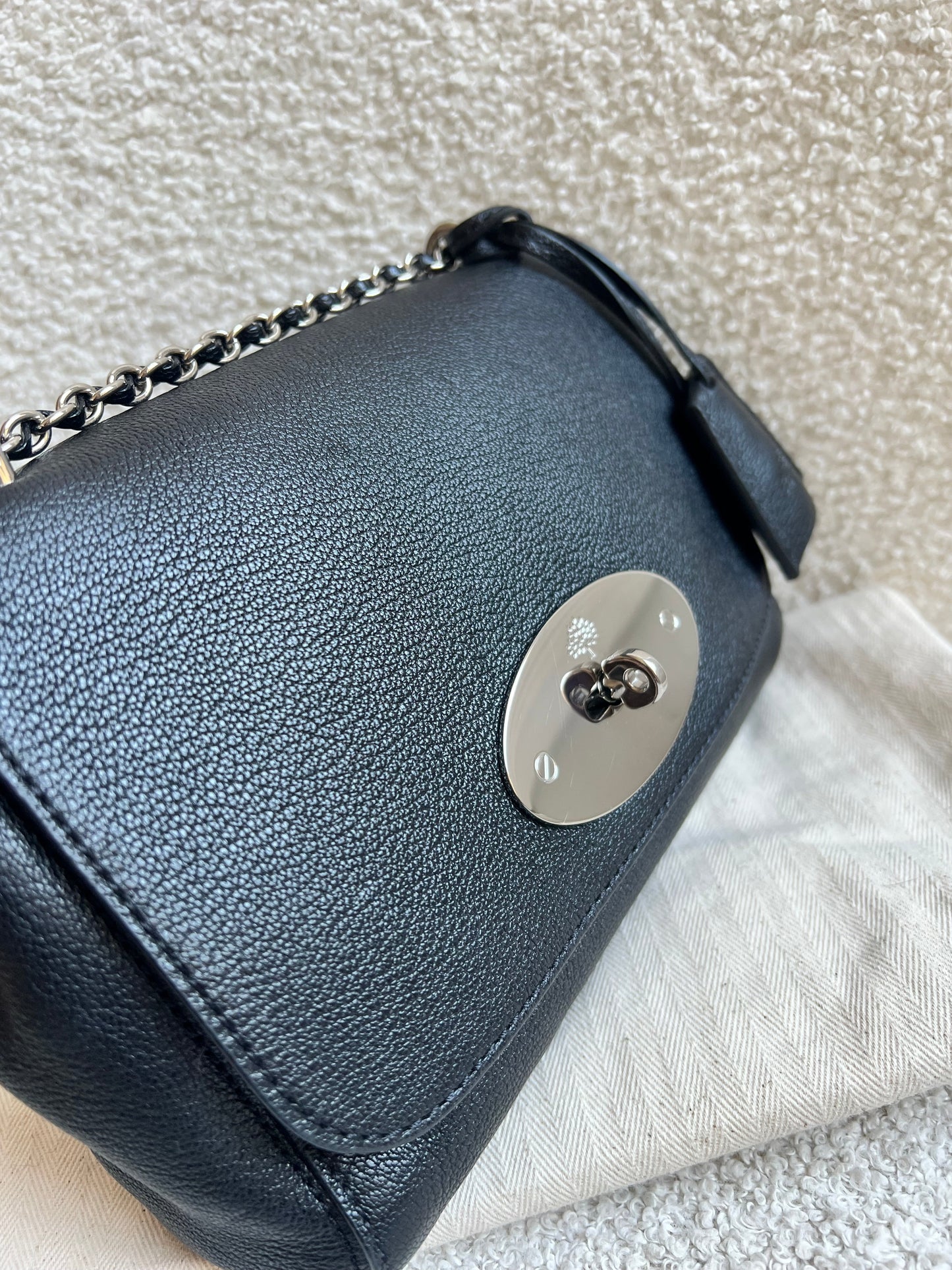 Mulberry Black Regular Lily with Silver Hardware (RRP £995)