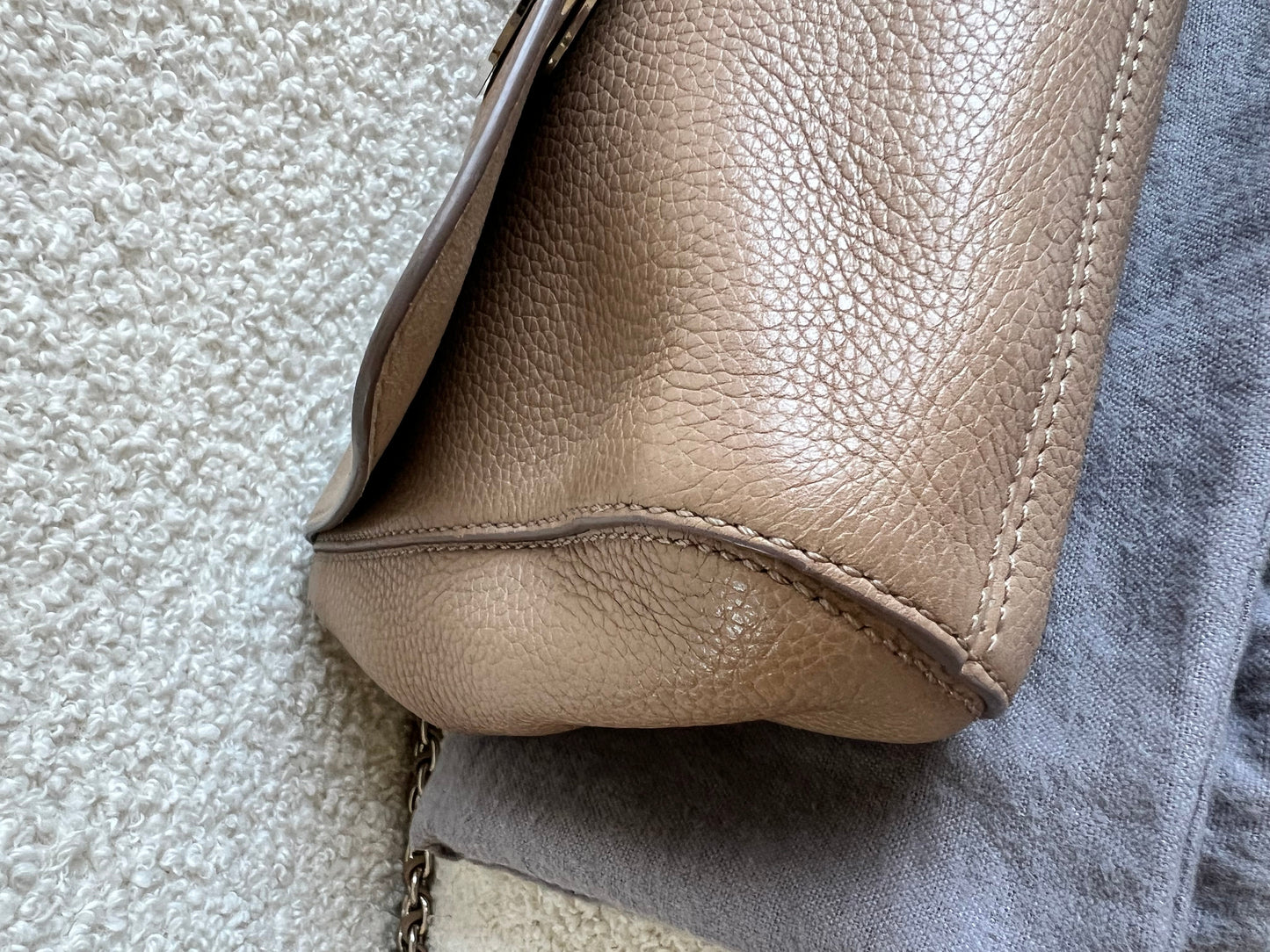 Mulberry Mushroom Grey Regular Lily with Silver Hardware (RRP £995)