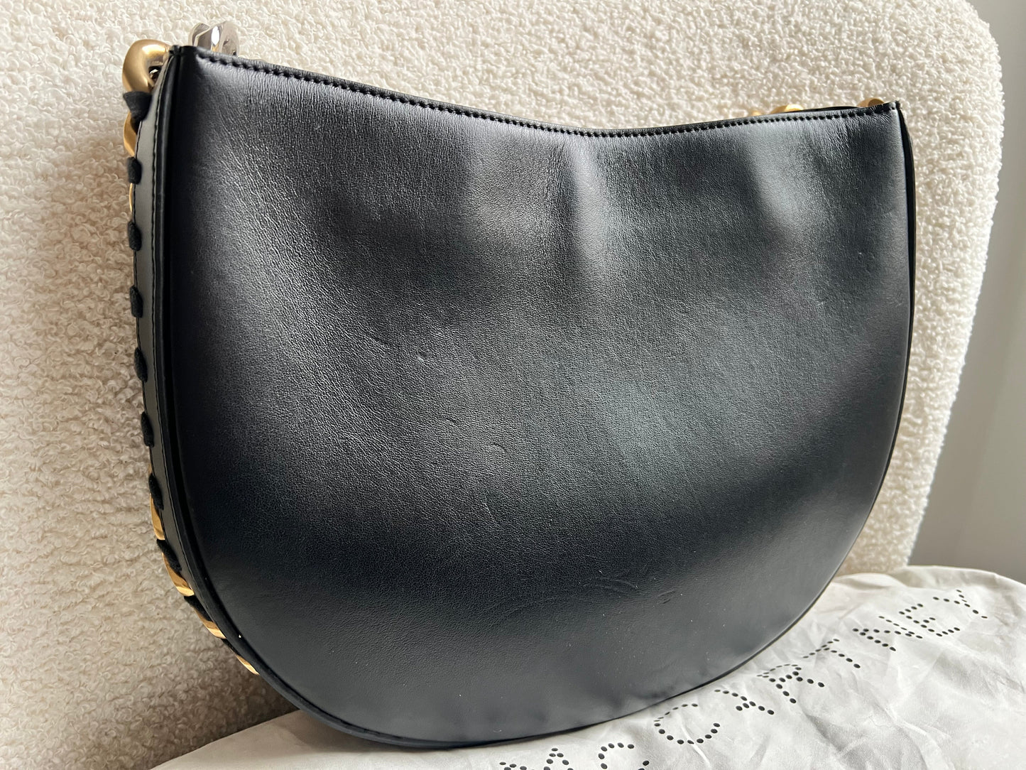 Stella McCartney Frayme Black Faux Leather Bag (RRP £1490)