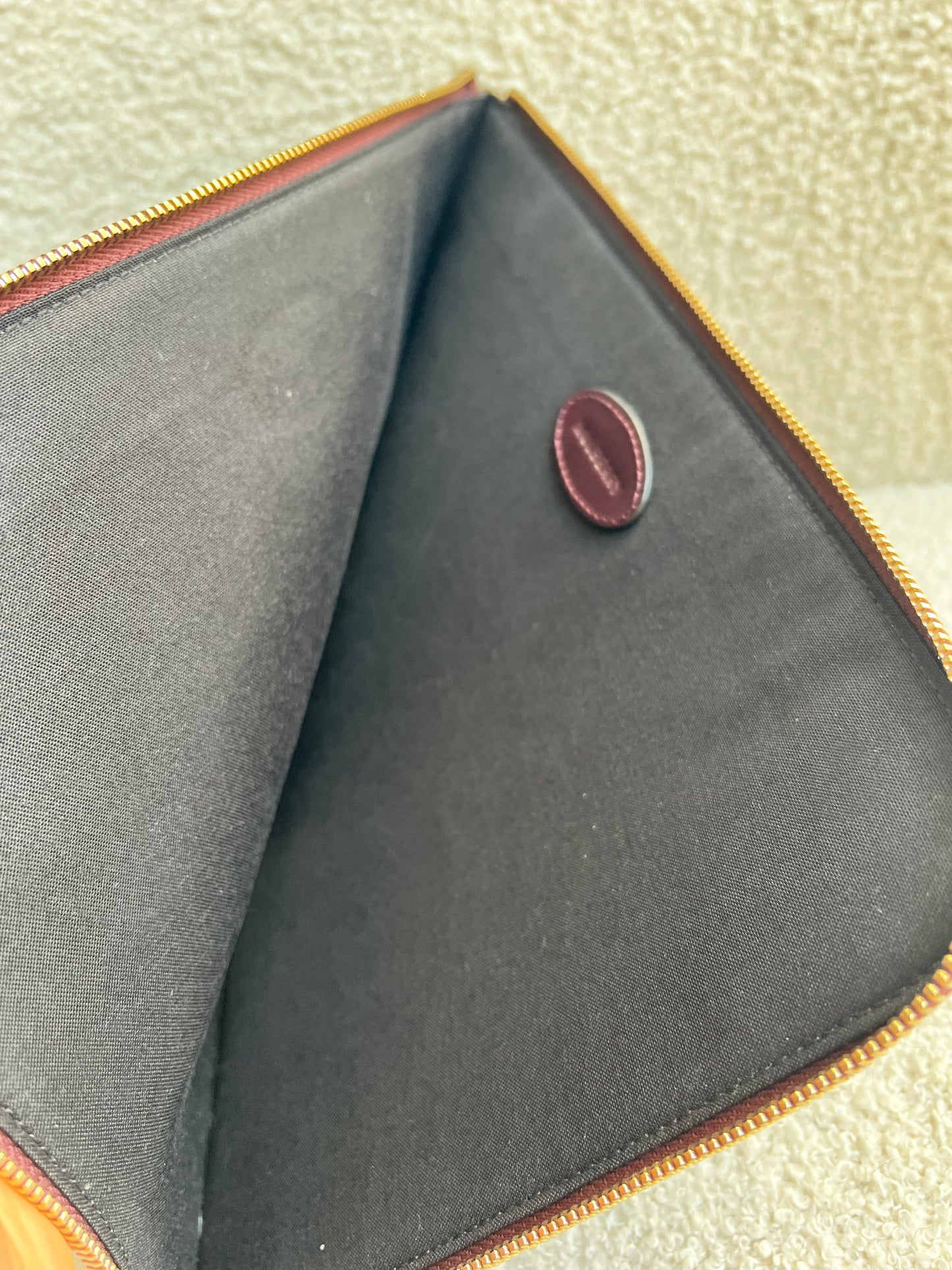 Mulberry Oxblood Embossed Croc Tech Pouch (£295)