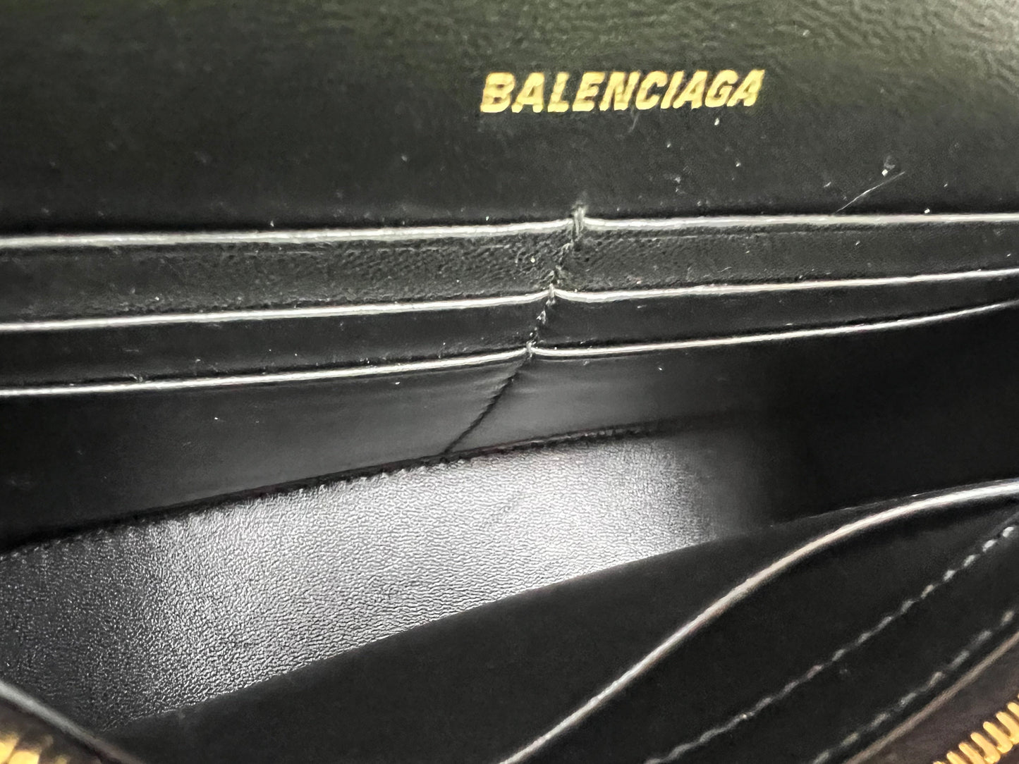 Balenciaga Black Hourglass Wallet on Chain (RRP £1190)
