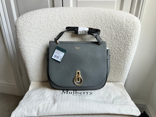 Mulberry Grey Soft Amberley Satchel (RRP £1,195)