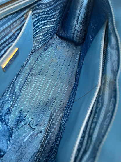 Prada Blue Saffiano Tote