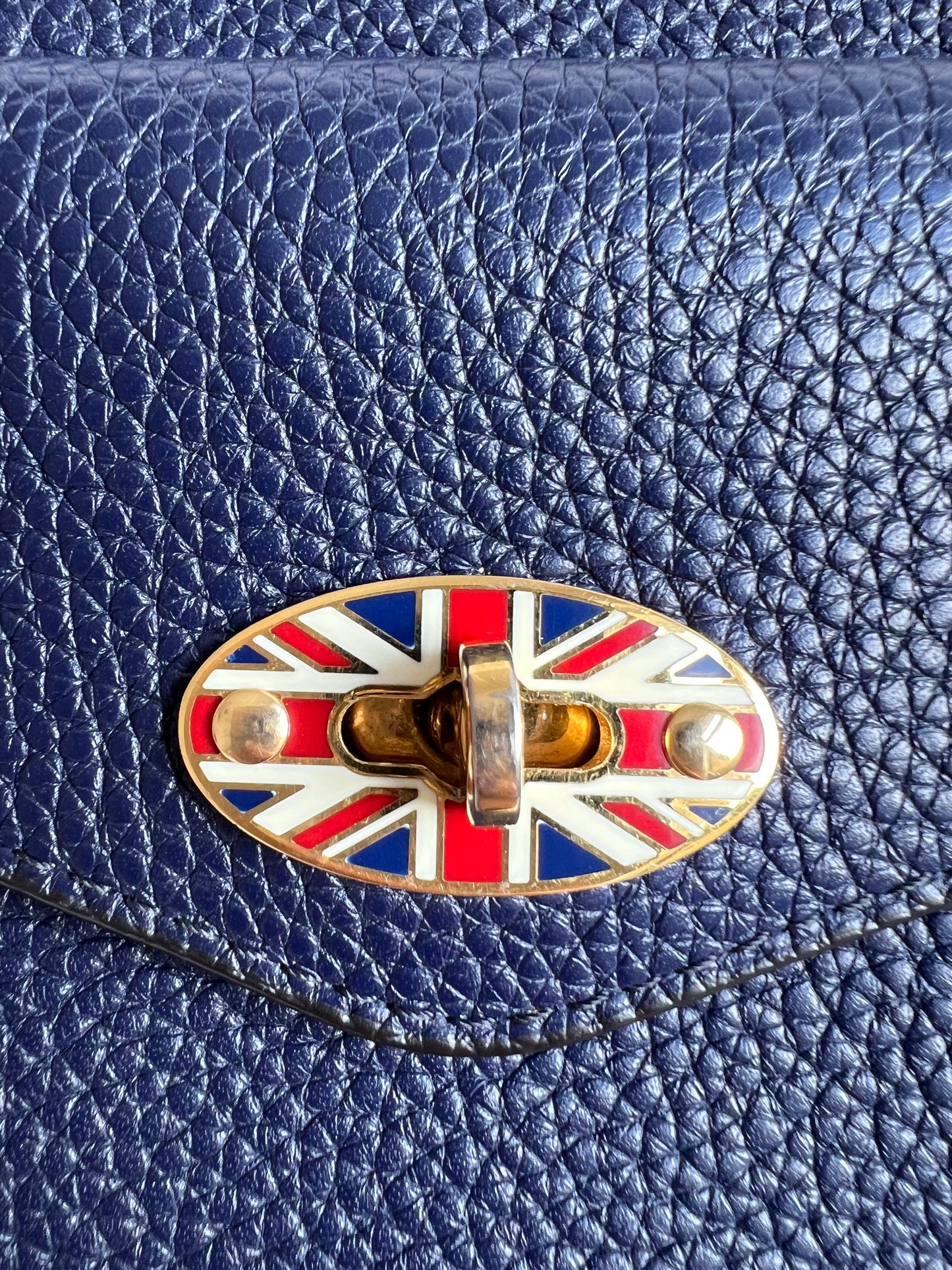 Mulberry Union Jack Midnight Darley Round Shoulder Clutch