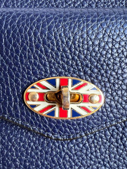 Mulberry Union Jack Midnight Darley Round Shoulder Clutch