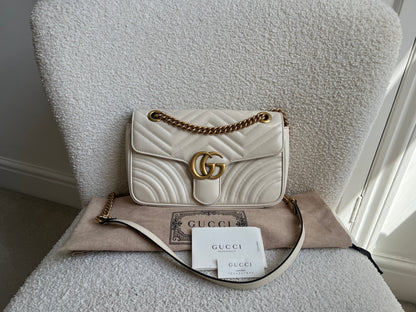 Gucci GG White Marmont Small Shoulder Bag (RRP £1890)