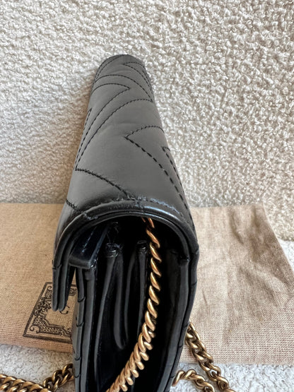 Gucci Black GG Marmont Matelasse Mini Bag (RRP £1440)