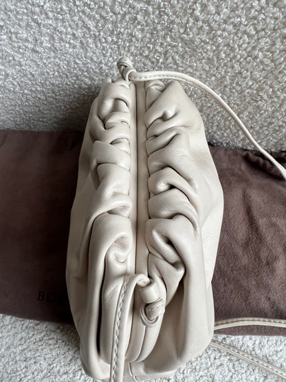 Bottega Veneta Cream Mini Pouch Clutch