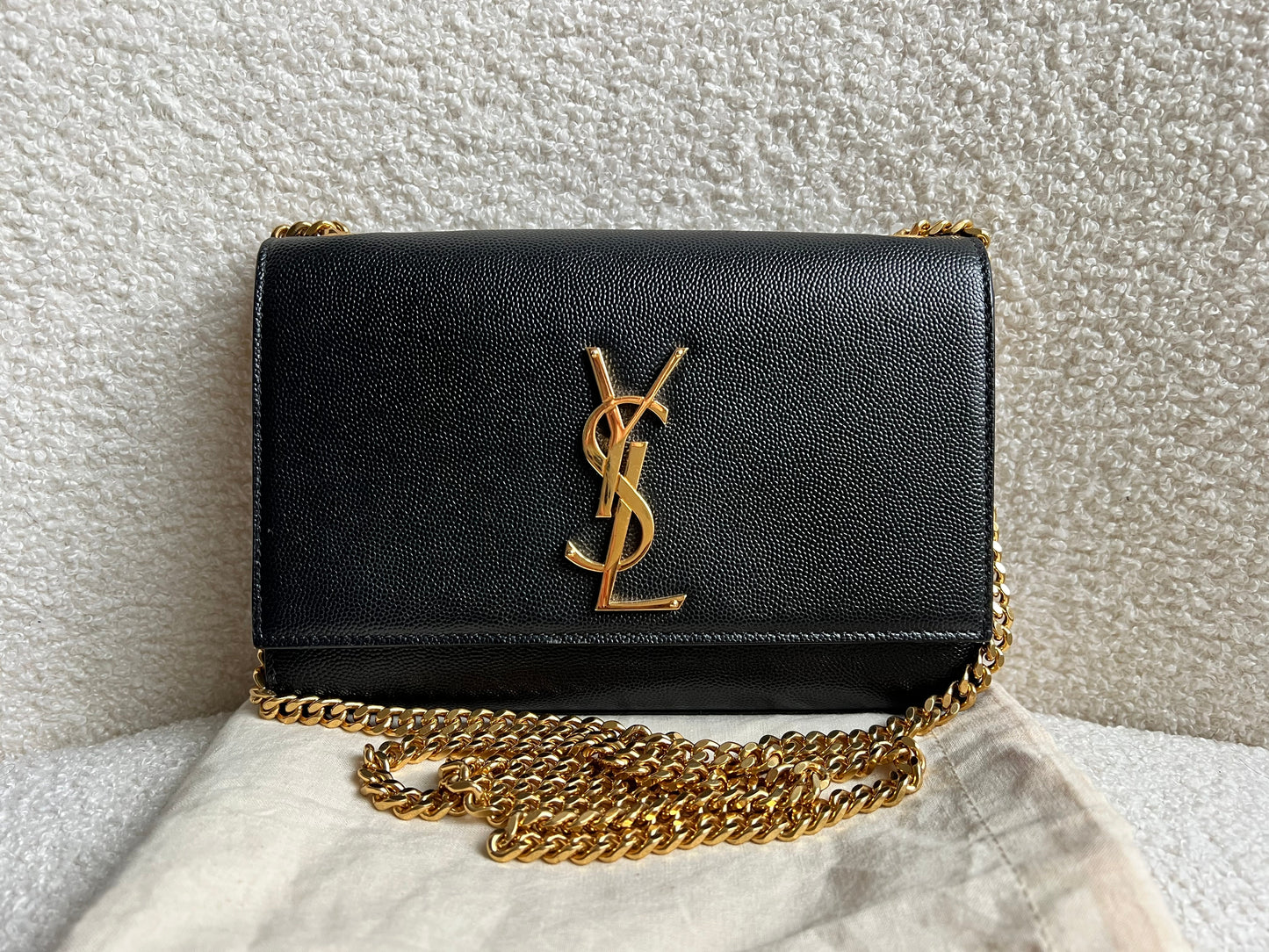 Yves Saint Laurent (YSL) Black Small Kate with Gold Hardware (RRP £1,550)