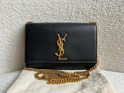 Yves Saint Laurent (YSL) Black Small Kate with Gold Hardware (RRP £1,550)