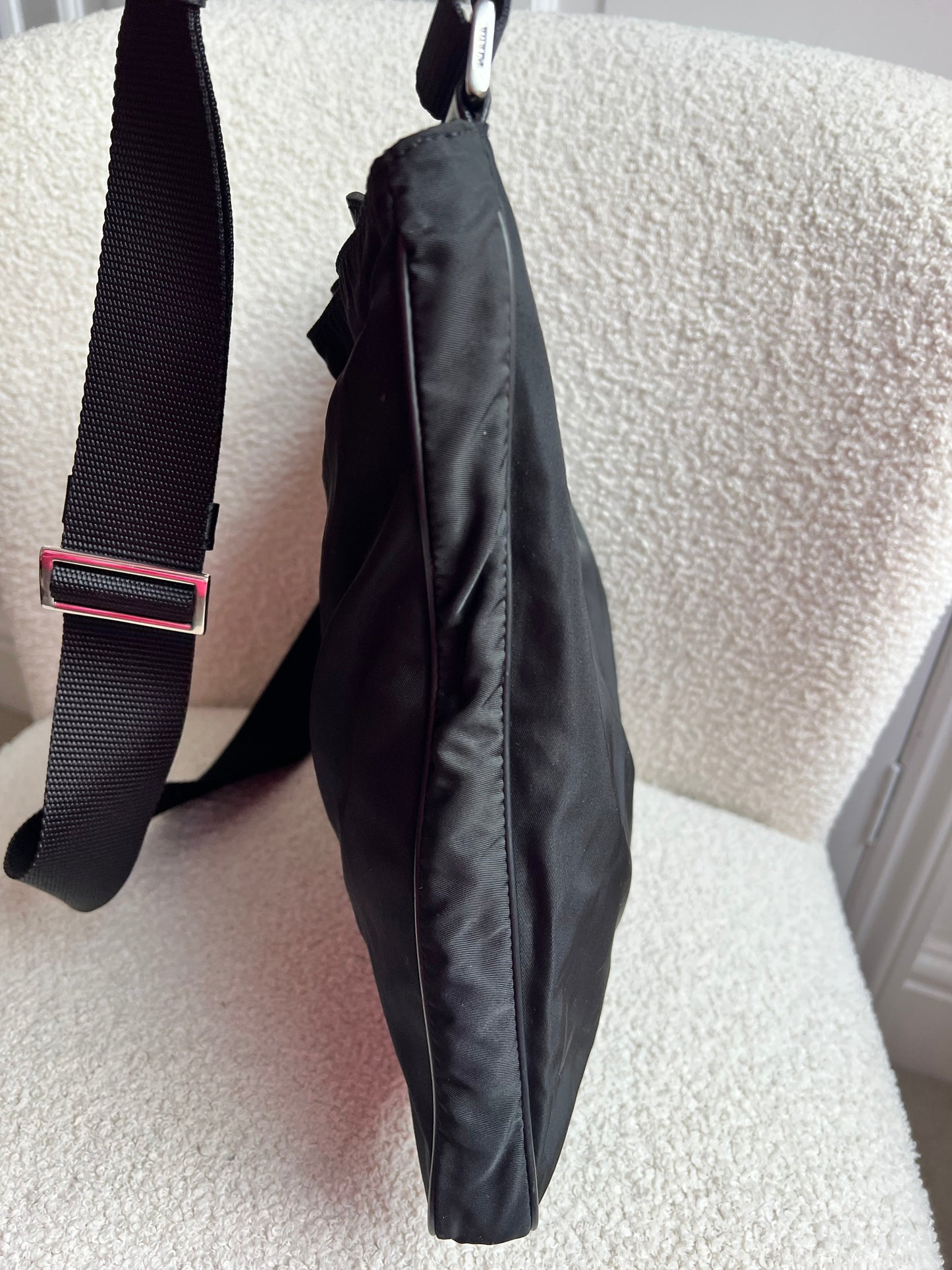 Prada Tessuto Nylon Black Messenger Bag