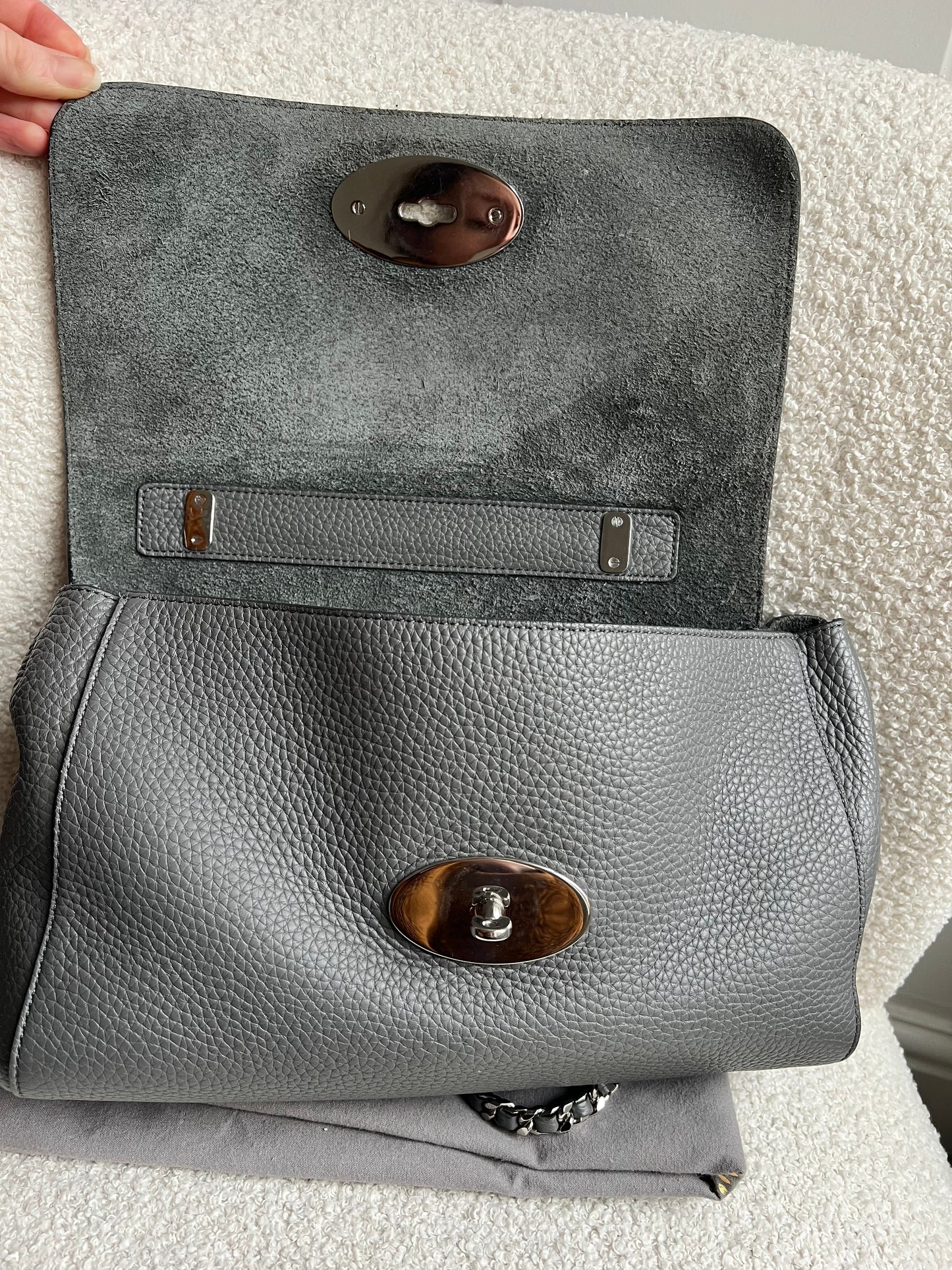 Mulberry Charcoal Grey Medium Top Handle Lily (RRP £1075)