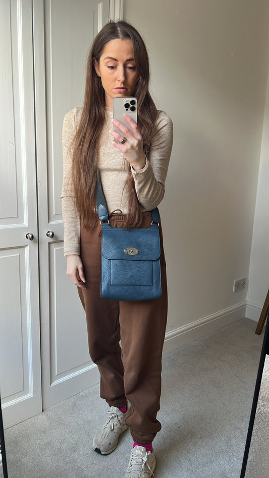Mulberry Medium Deep Sea Blue Antony (RRP £695)