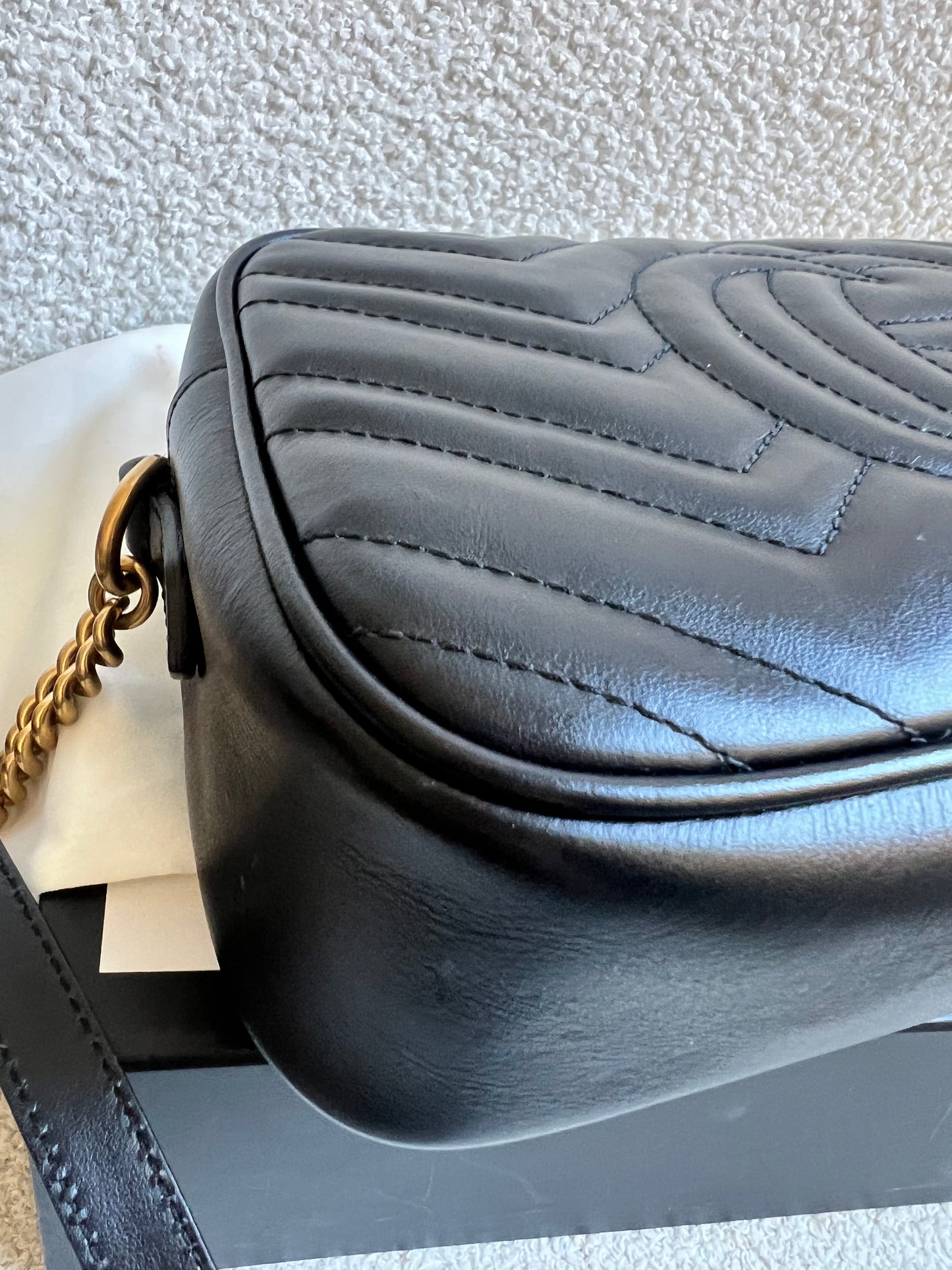 Gucci GG Black Marmont Small Shoulder Bag (RRP £1440)