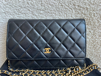 Chanel Wallet on Chain in Black Lambskin Gold Hardware (RRP £2,930)