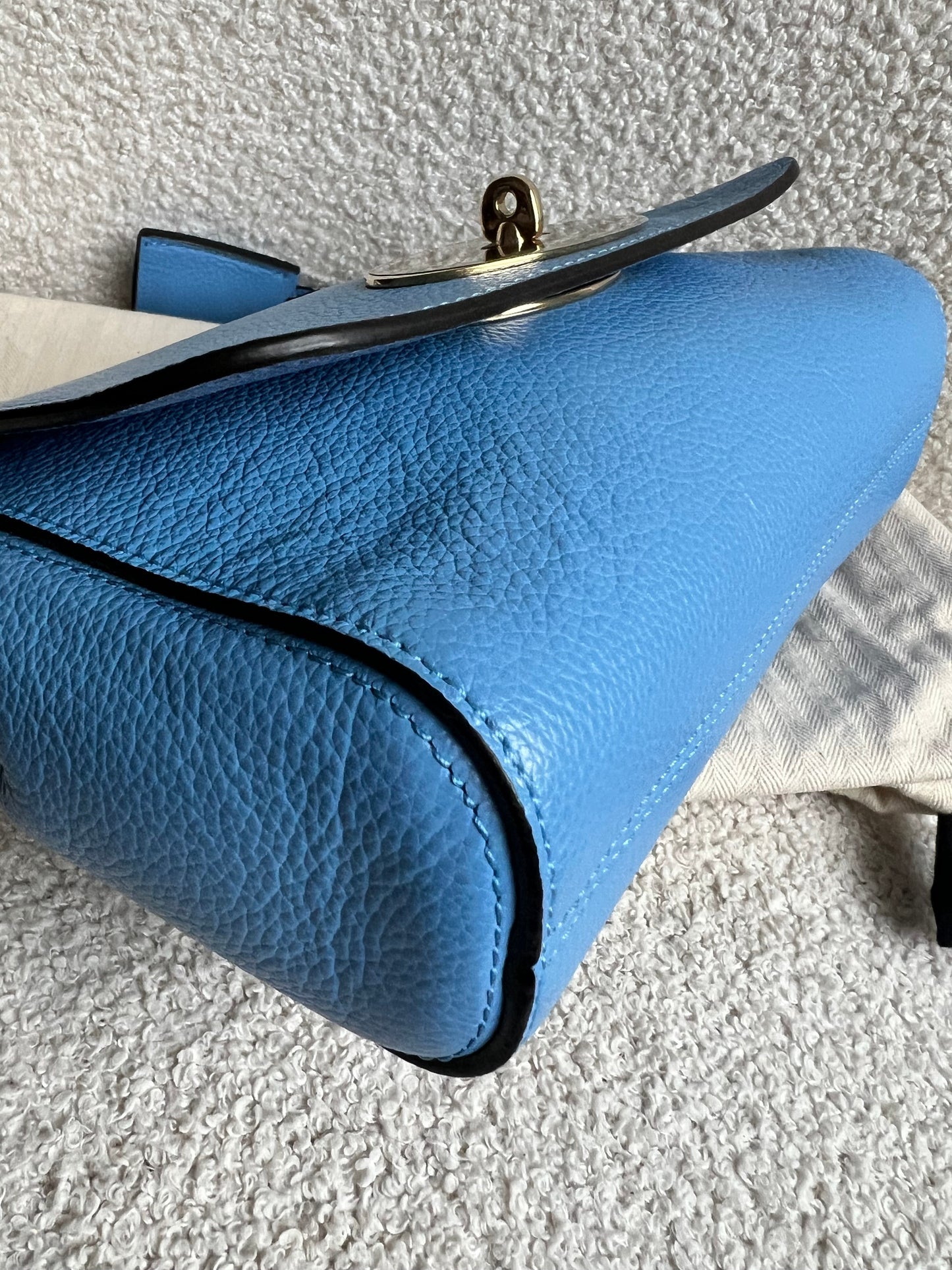 Mulberry Cornflower Blue Regular Lily with Gold Hardware (RRP £995)