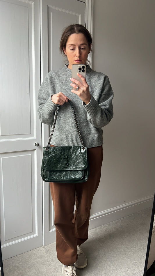 Yves Saint Laurent (YSL) Green Medium Niki Chain Bag (RRP £2430)