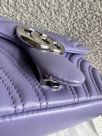 Gucci GG Purple Marmont Mini Shoulder Bag (RRP £1,890)