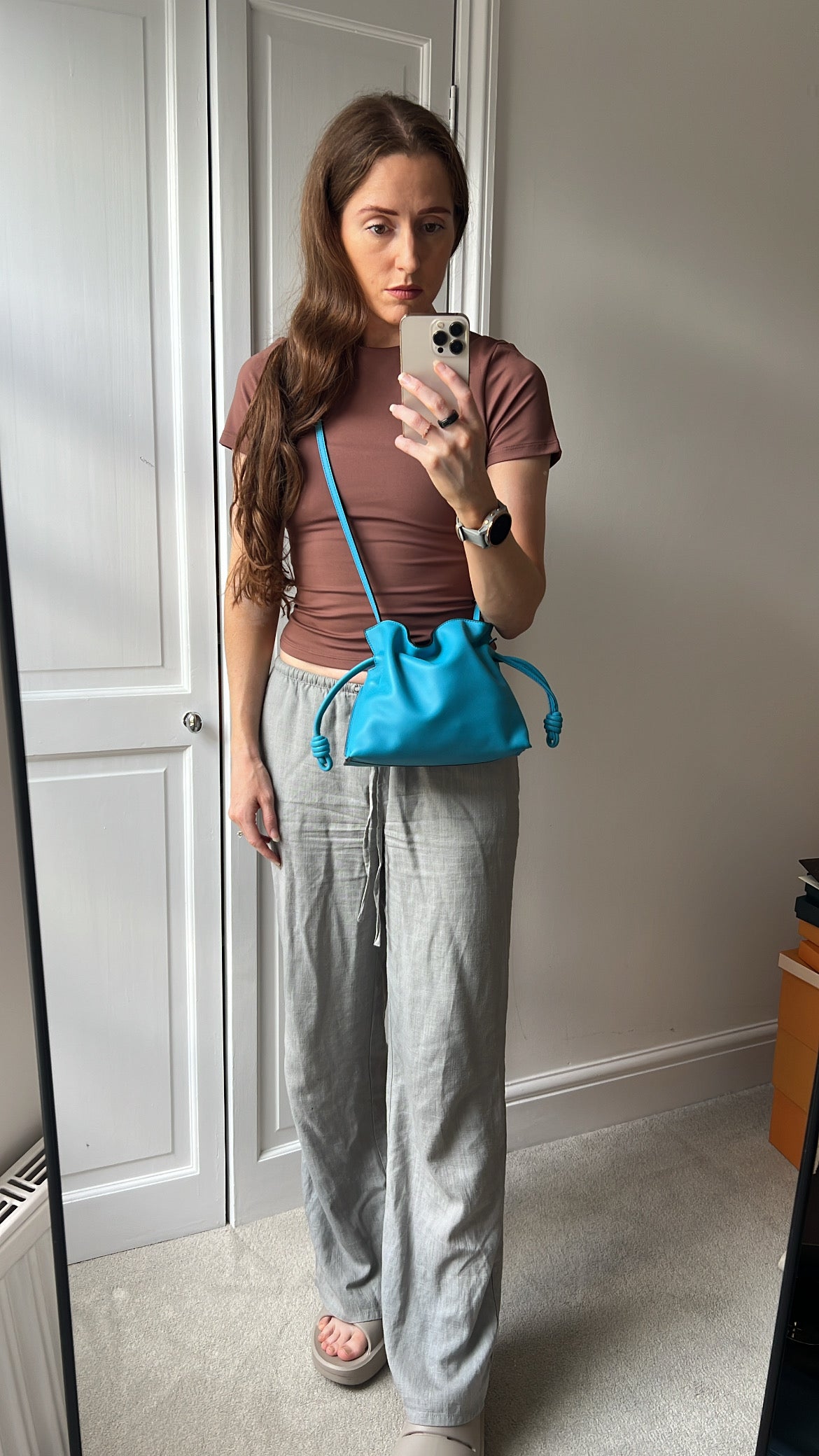 Loewe Cyan Mini Flamenco Clutch Bag (RRP £1800)