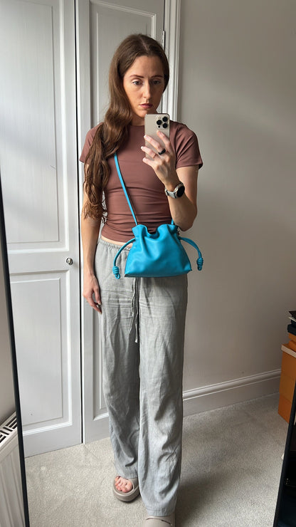 Loewe Cyan Mini Flamenco Clutch Bag (RRP £1800)