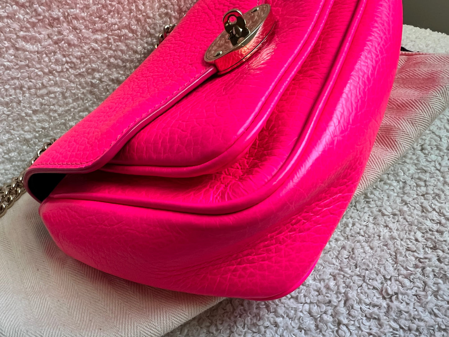 Mulberry Neon Pink Mini Darley Shoulder Bag (RRP £725)