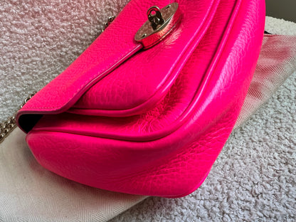 Mulberry Neon Pink Mini Darley Shoulder Bag (RRP £725)