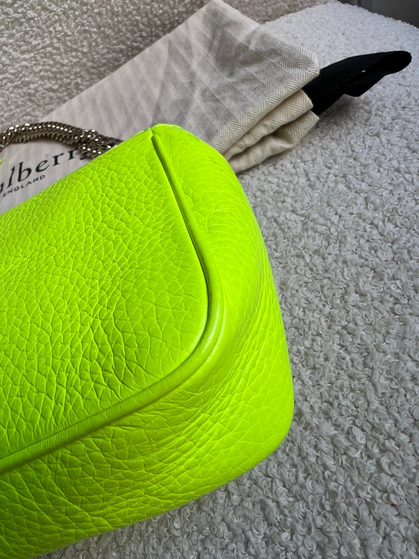 Mulberry Neon Yellow Mini Darley Shoulder Bag (RRP £725)