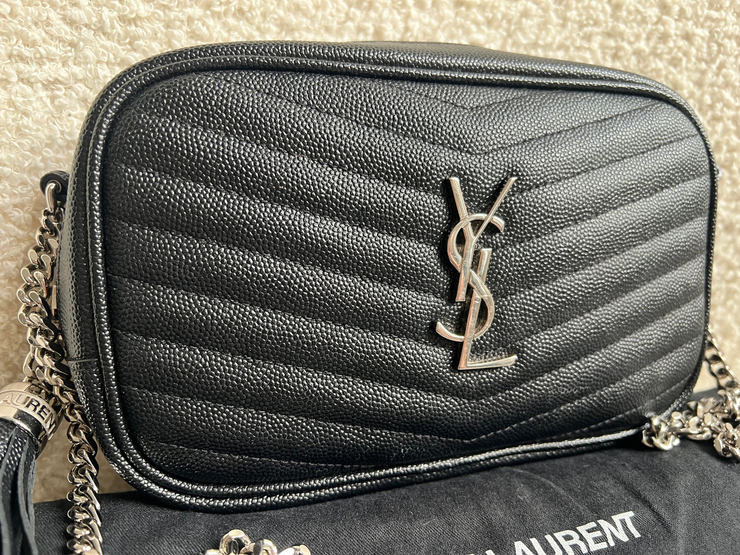 Yves Saint Laurent (YSL) Black Mini Lou Camera Bag (RRP £1285)