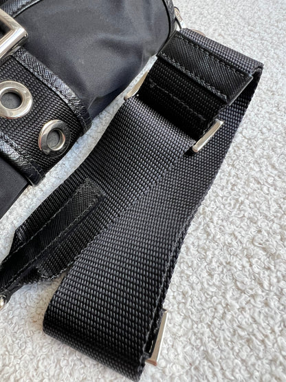 Prada Vintage Nylon Buckle Shoulder Bag