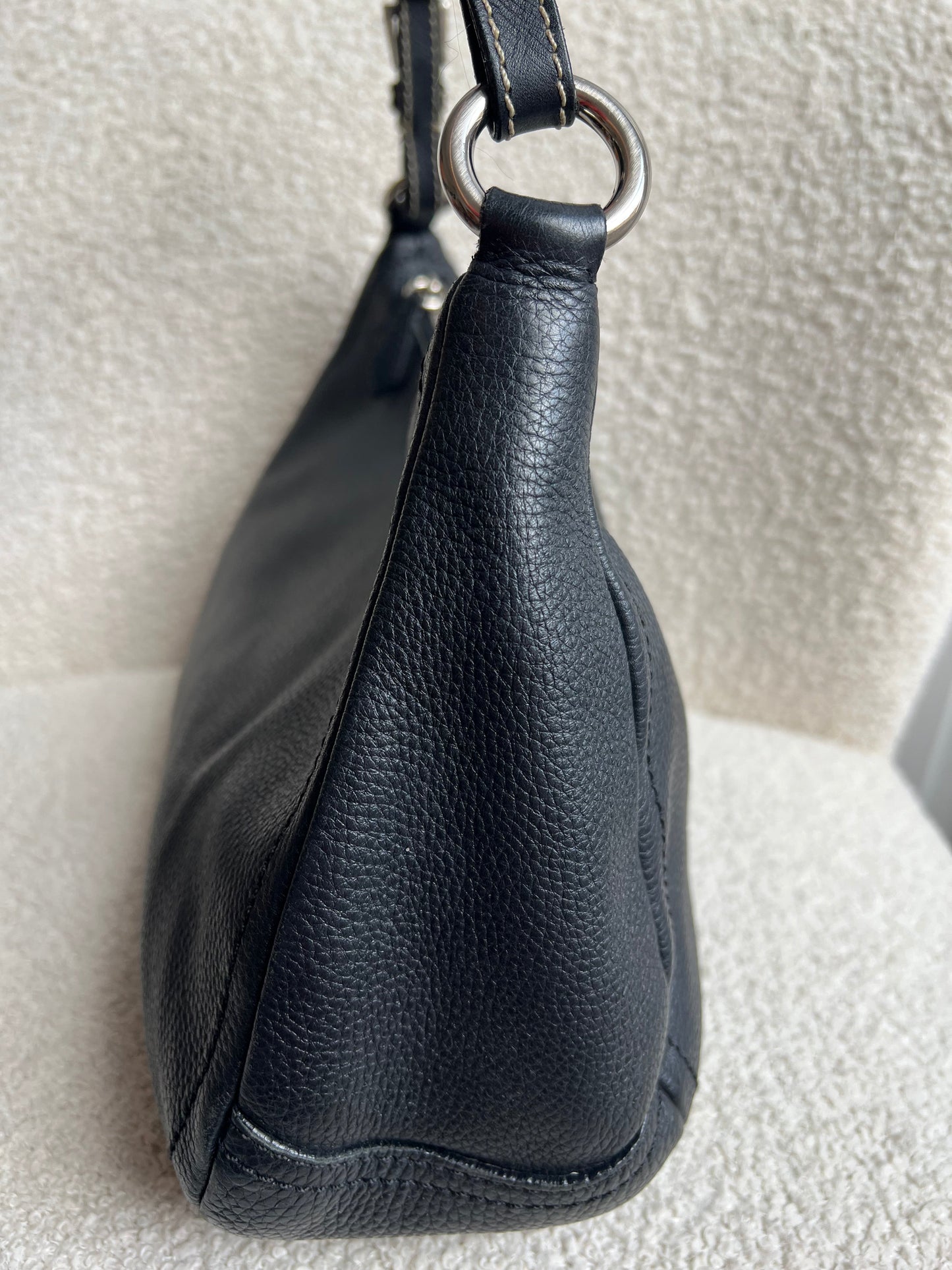 Prada Belted Zip Shoulder Bag Vitello Daino