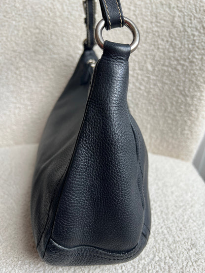 Prada Belted Zip Shoulder Bag Vitello Daino