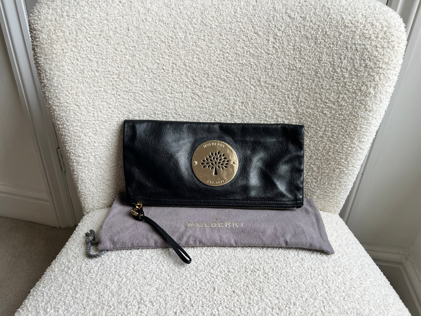 Mulberry Black Daria Clutch (RRP £550)